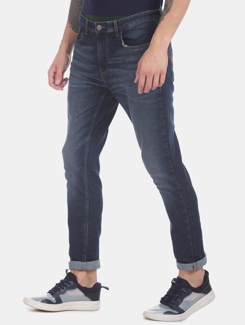 navy blue light washed denim jeans - 17575364 - Standard Image - 1