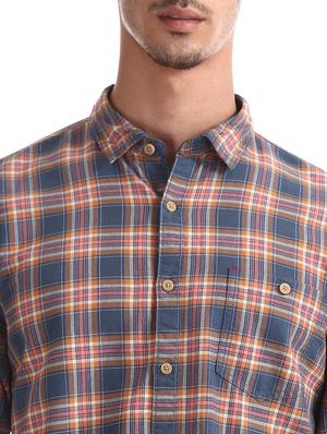 grey checkered casual shirt - 17575369 - Standard Image - 3