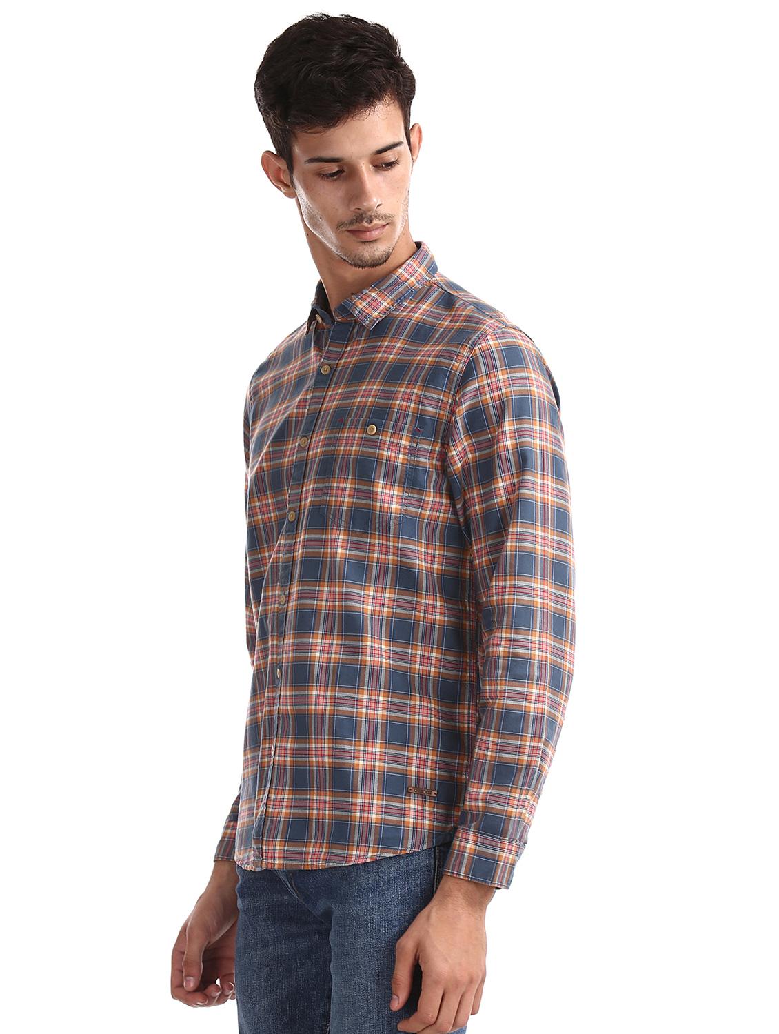 grey checkered casual shirt - 17575369 - Zoom Image - 1