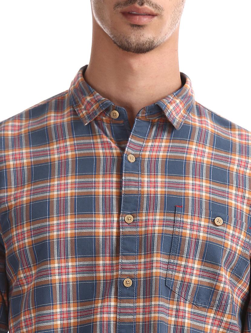 grey checkered casual shirt - 17575369 - Zoom Image - 3