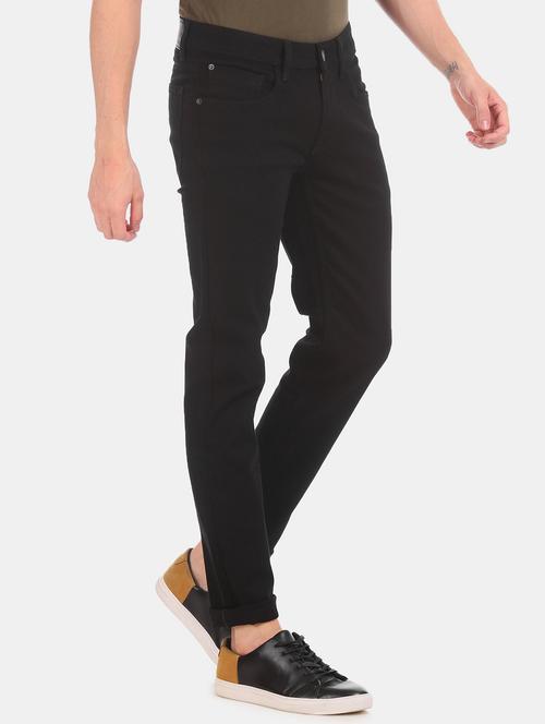 black plain denim jeans - 17575403 - Standard Image - 1