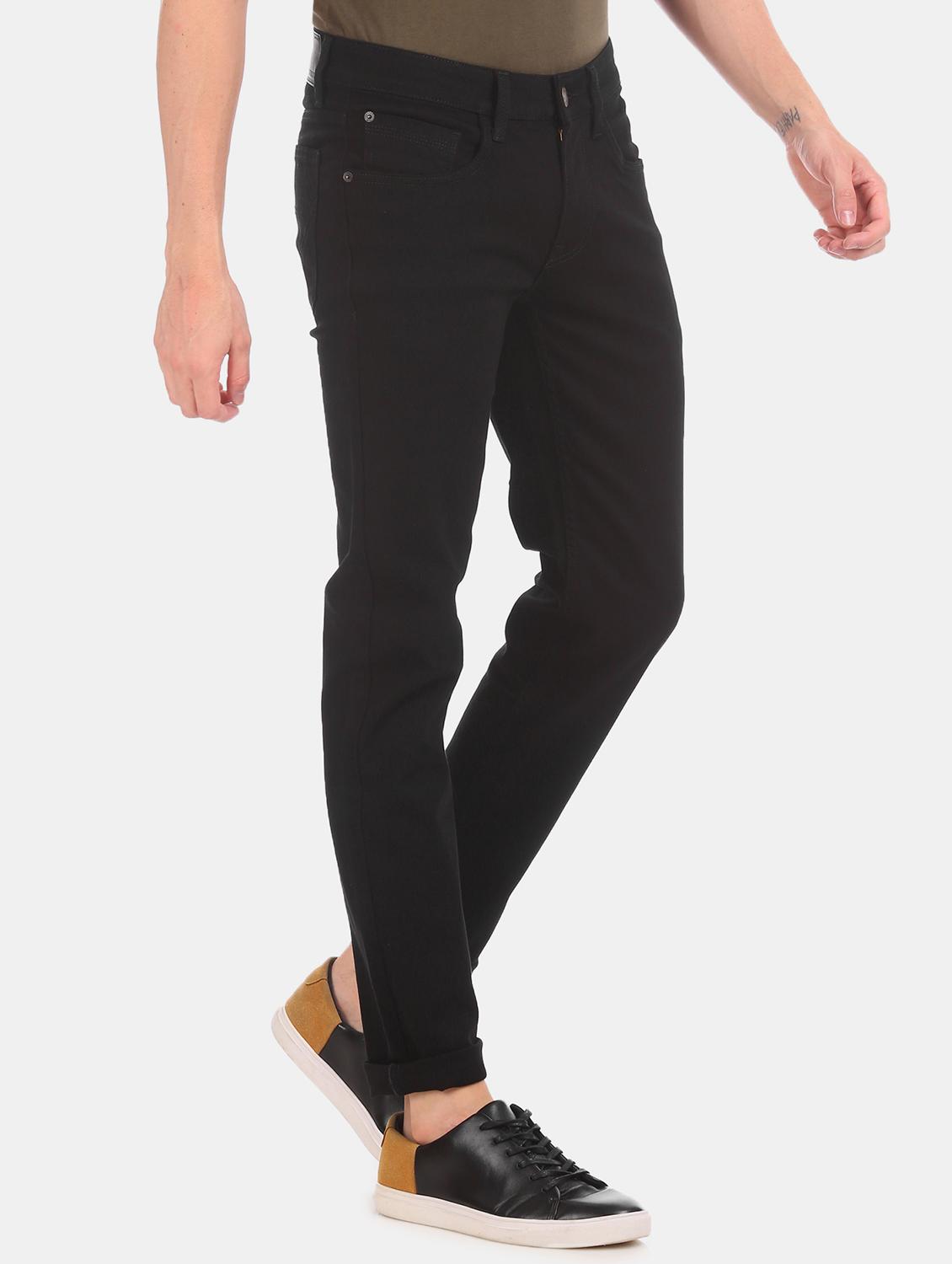 black plain denim jeans - 17575403 - Zoom Image - 1