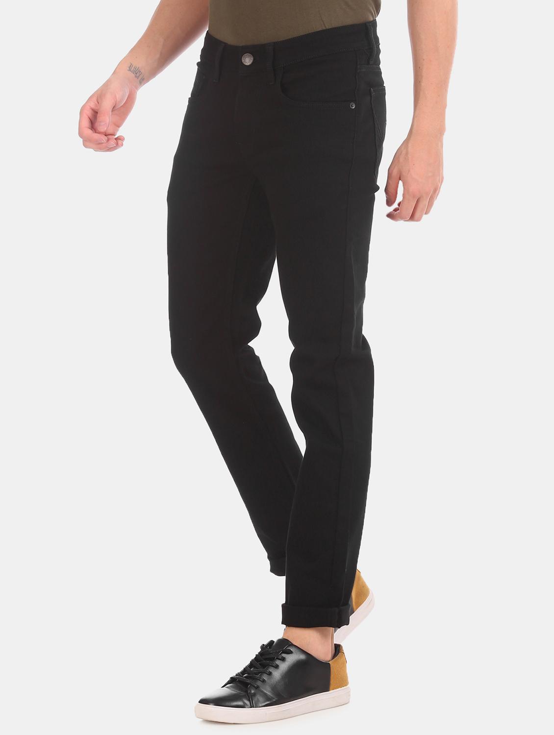 black plain denim jeans - 17575403 - Zoom Image - 2