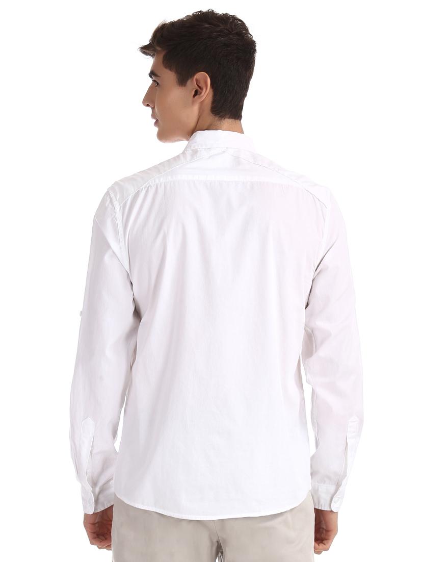 white solid casual shirt - 17575413 - Zoom Image - 3