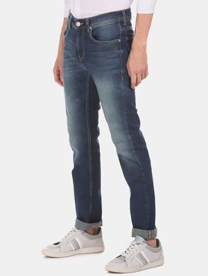 navy blue light washed denim jeans - 17575426 - Standard Image - 2