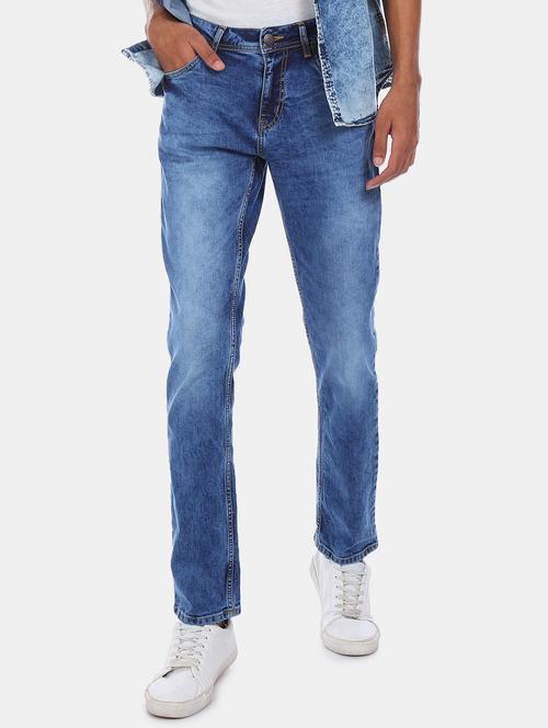 blue stone washed denim jean - 17575435 - Standard Image - 1