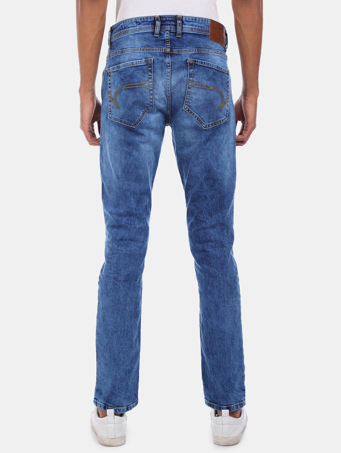 blue stone washed denim jean - 17575435 - Zoom Image - 3