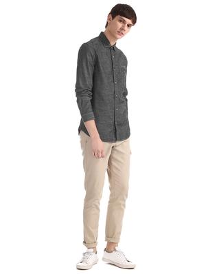 black solid casual shirt - 17575447 - Standard Image - 4