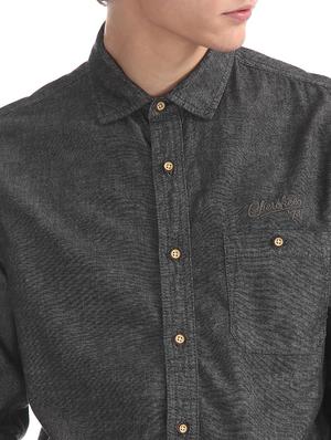 black solid casual shirt - 17575447 - Standard Image - 5