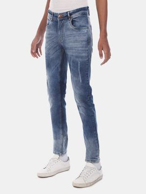blue light washed ripped denim jean - 17575453 - Standard Image - 2