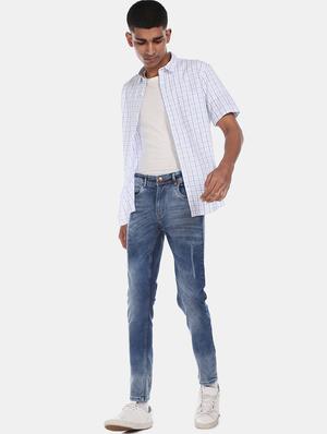 blue light washed ripped denim jean - 17575453 - Standard Image - 4