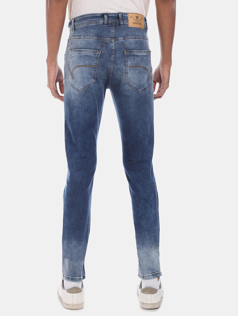 blue light washed ripped denim jean - 17575453 - Zoom Image - 3