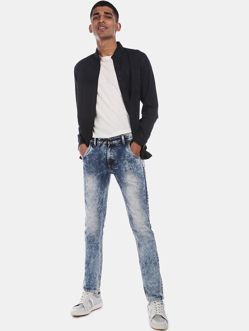 blue heavy washed denim jean - 17575455 - Zoom Image - 4