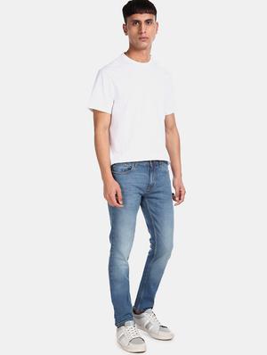 blue light washed denim jean - 17575483 - Standard Image - 4