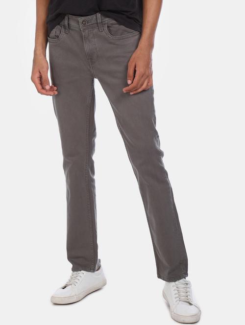 grey light washed denim jeans - 17575500 - Standard Image - 1