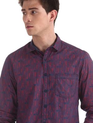 purple printed casual shirt - 17575501 - Standard Image - 5