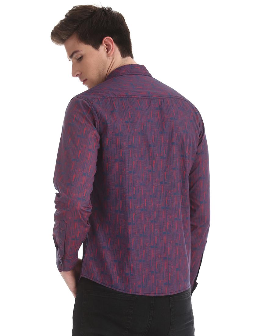 purple printed casual shirt - 17575501 - Zoom Image - 3