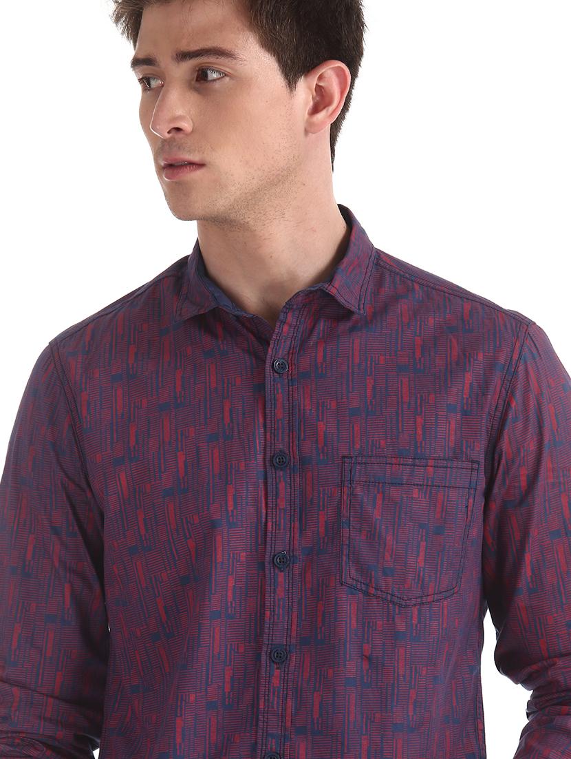 purple printed casual shirt - 17575501 - Zoom Image - 5