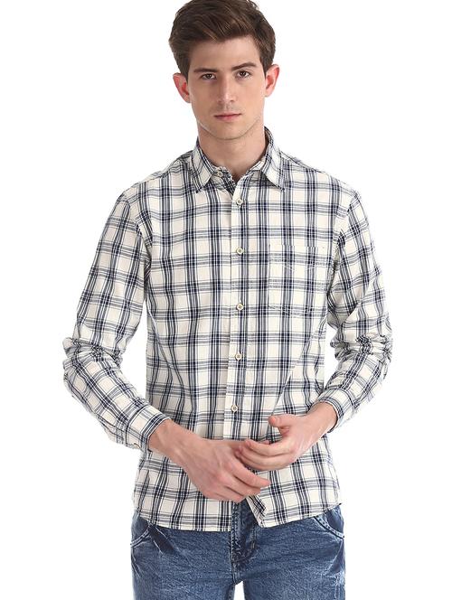 white checkered casual shirt - 17575509 - Standard Image - 1