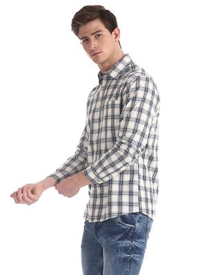 white checkered casual shirt - 17575509 - Standard Image - 2