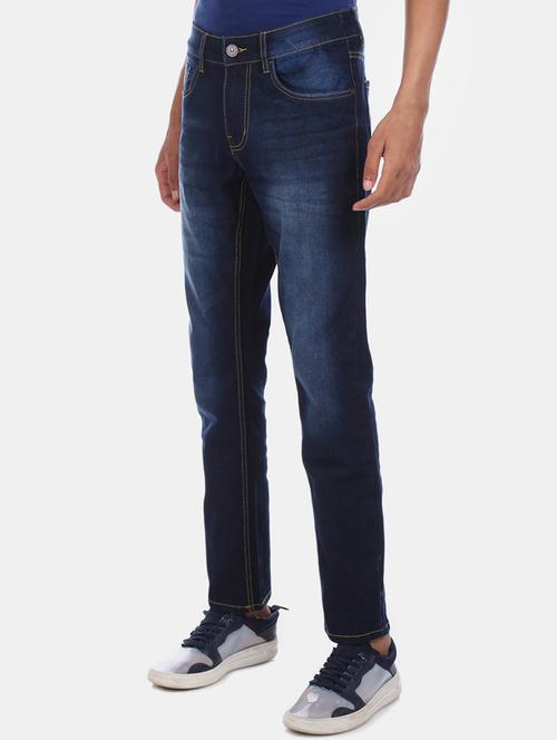 navy blue light washed denim jeans - 17575533 - Standard Image - 1