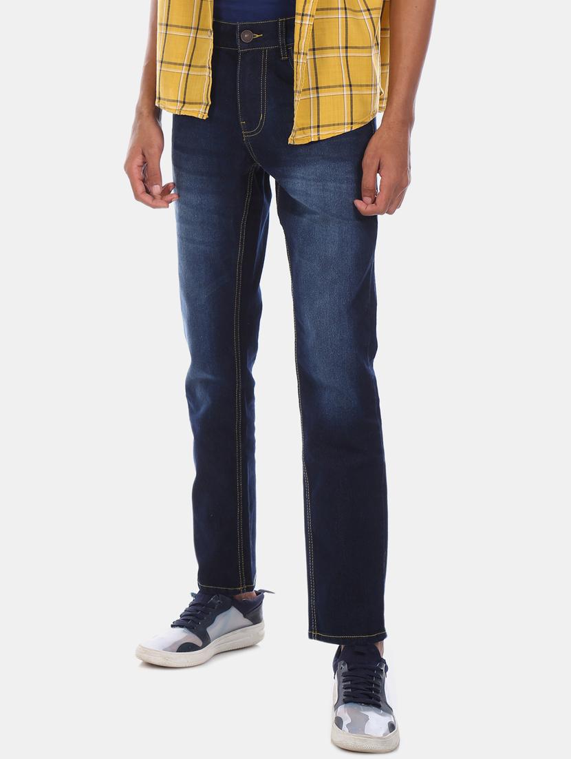 navy blue light washed denim jeans - 17575533 - Zoom Image - 2
