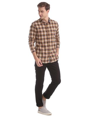 orange checkered casual shirt - 17575553 - Standard Image - 4