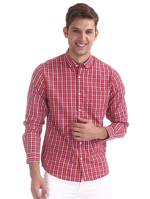 red checkered casual shirt - 17575566 - Standard Image - 1