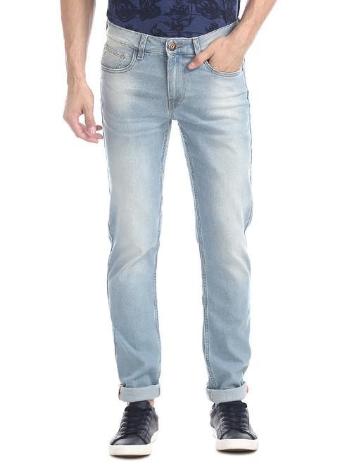 light blue light washed denim jean - 17575629 - Standard Image - 1