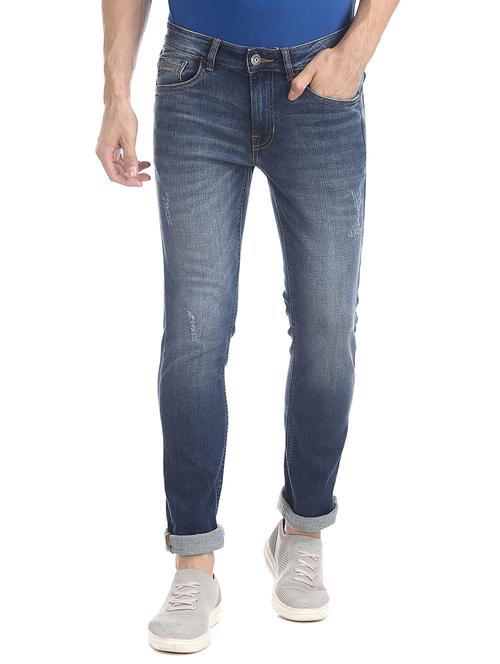 navy blue light washed denim jean - 17575634 - Standard Image - 1