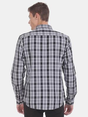 black checkered casual shirt - 17575649 - Standard Image - 3