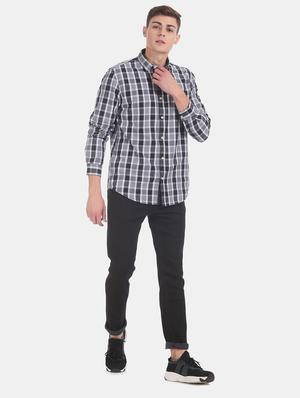 black checkered casual shirt - 17575649 - Standard Image - 4