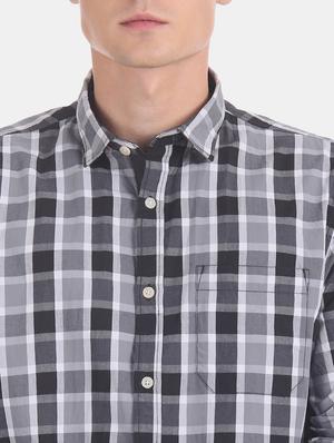 black checkered casual shirt - 17575649 - Standard Image - 5