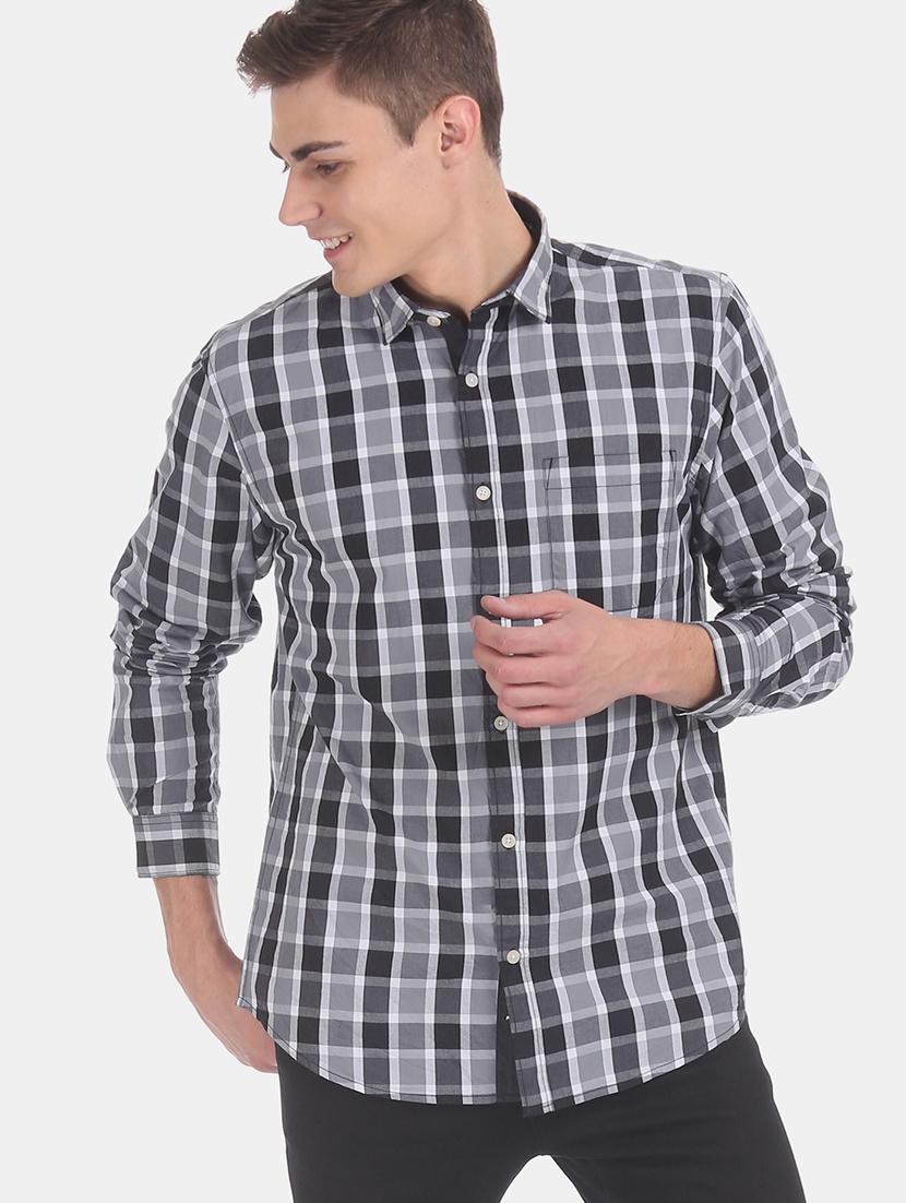 black checkered casual shirt - 17575649 - Zoom Image - 1