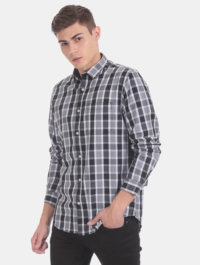 black checkered casual shirt - 17575649 - Zoom Image - 2