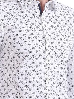 white printed casual shirt - 17575671 - Standard Image - 5