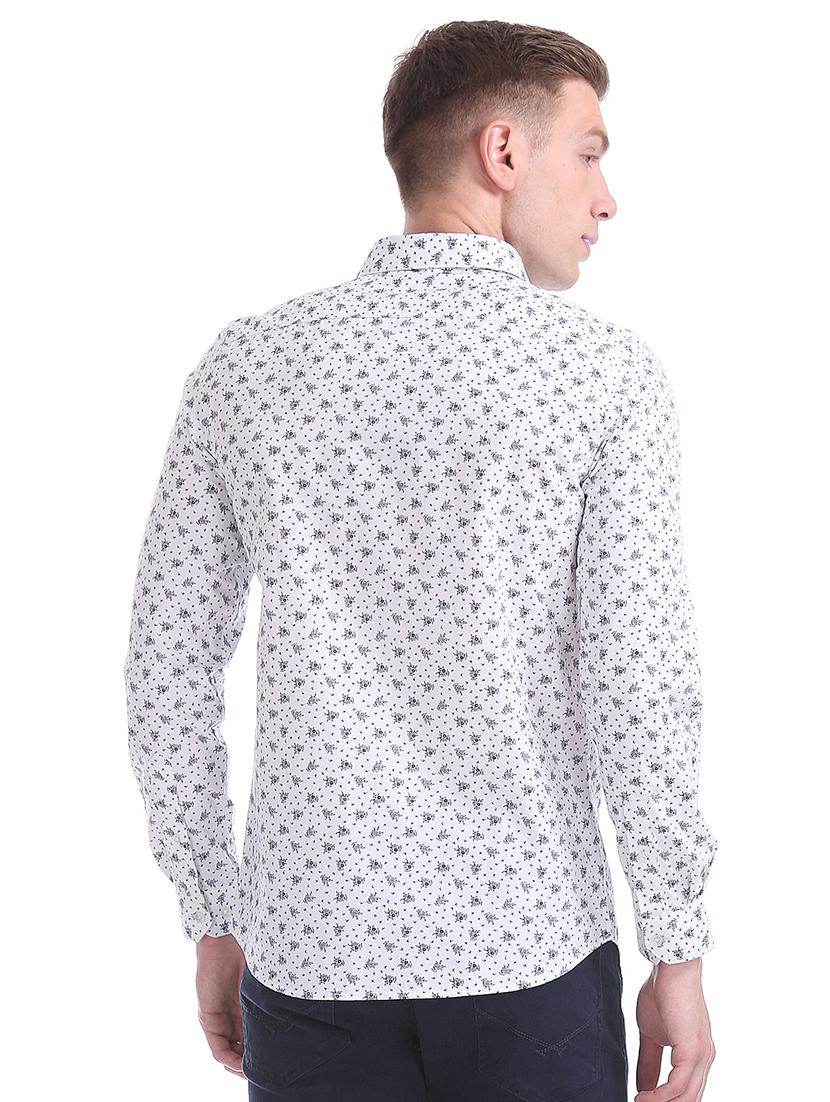 white printed casual shirt - 17575671 - Zoom Image - 3