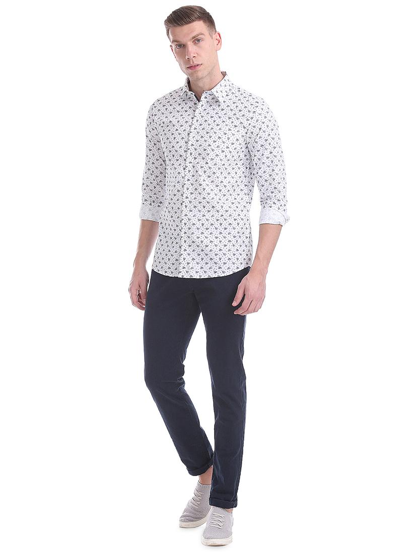 white printed casual shirt - 17575671 - Zoom Image - 4