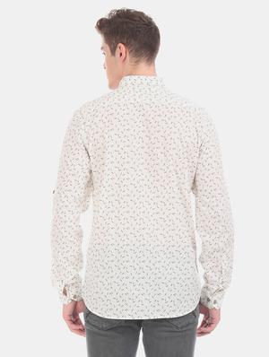 white printed casual shirt - 17575674 - Standard Image - 3