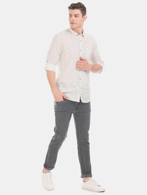 white printed casual shirt - 17575674 - Standard Image - 4