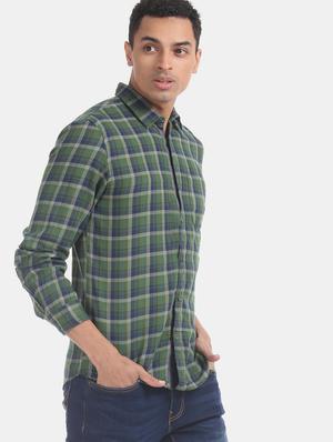 green checkered casual shirt - 17575708 - Standard Image - 2
