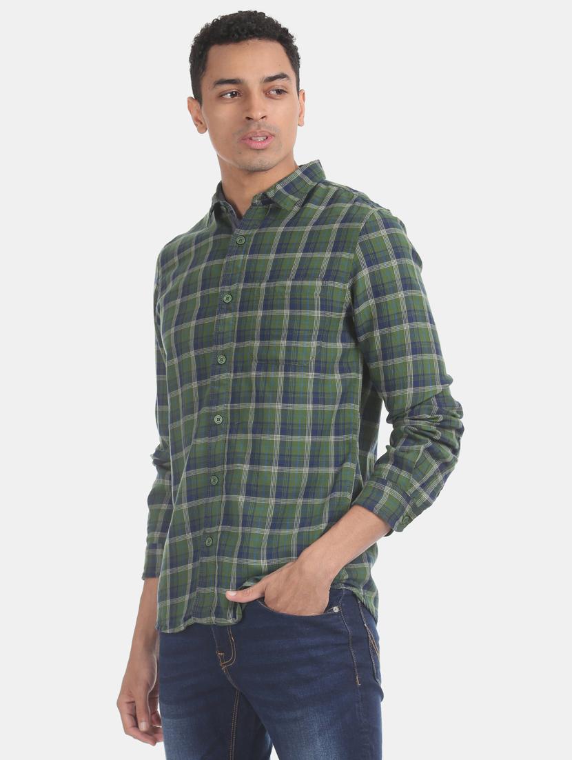 green checkered casual shirt - 17575708 - Zoom Image - 1