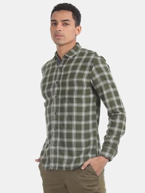 green checkered casual shirt - 17575711 - Standard Image - 2