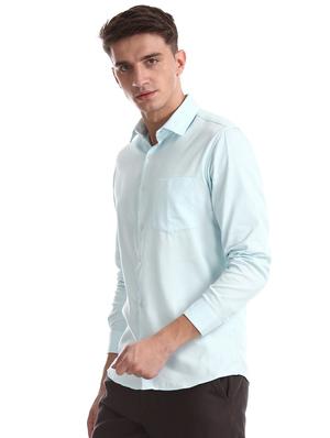 light blue solid formal shirt - 17575720 - Standard Image - 2