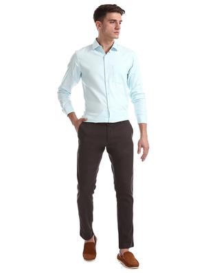 light blue solid formal shirt - 17575720 - Standard Image - 4