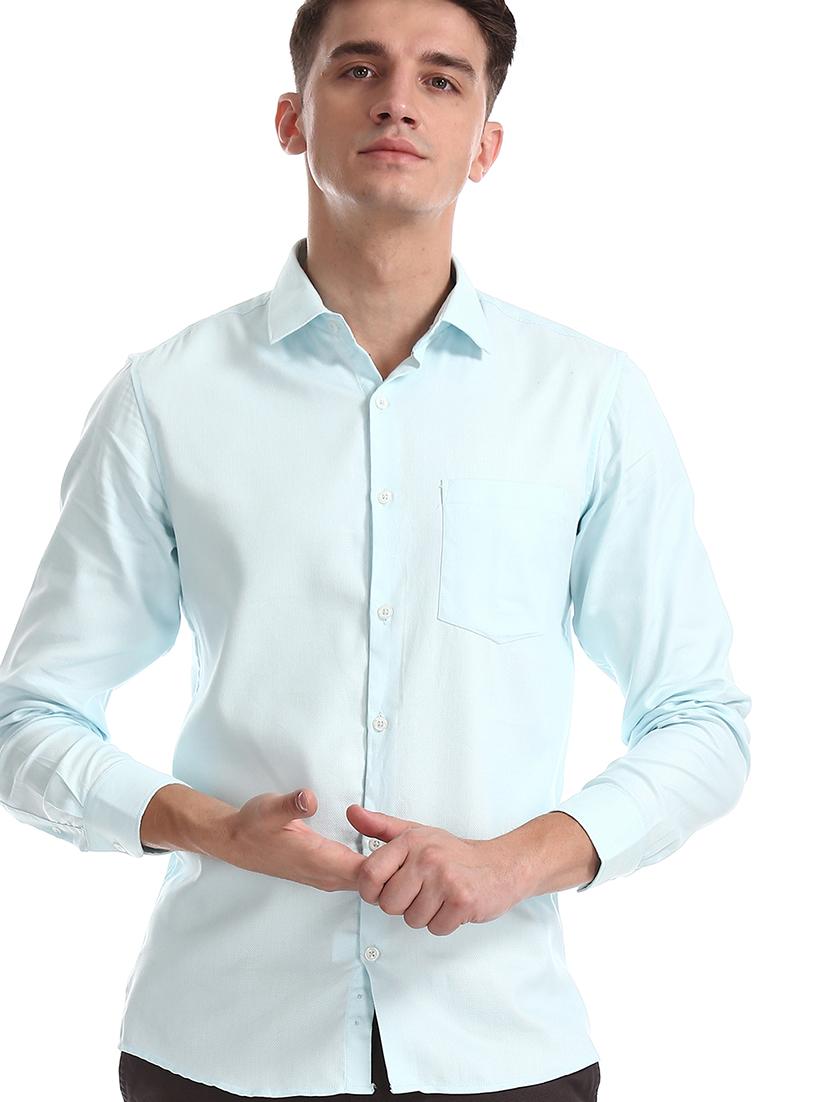 light blue solid formal shirt - 17575720 - Zoom Image - 1