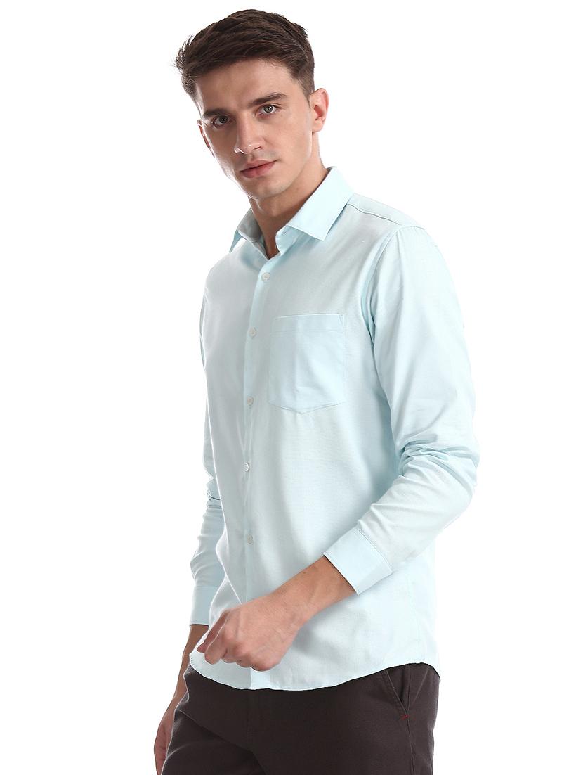 light blue solid formal shirt - 17575720 - Zoom Image - 2