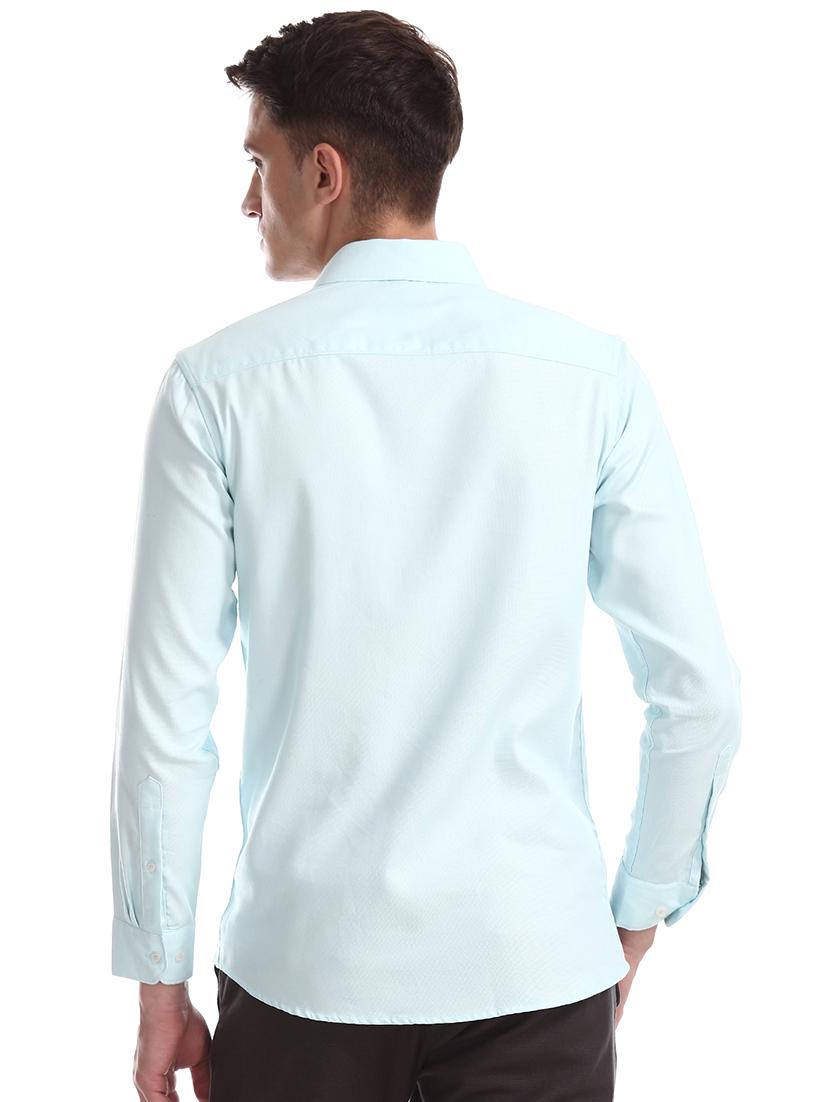 light blue solid formal shirt - 17575720 - Zoom Image - 3