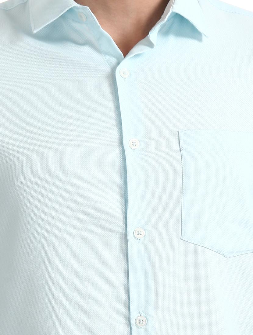 light blue solid formal shirt - 17575720 - Zoom Image - 5