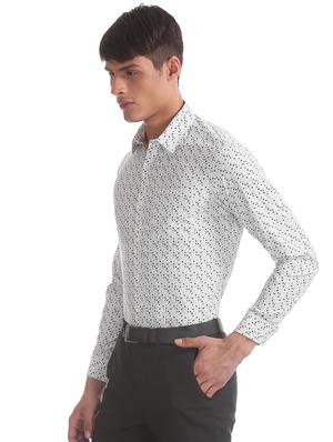 grey printed formal shirt - 17575741 - Standard Image - 2